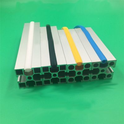 1M 6mm/8mm /10mm Flat sealing Aluminum Profile Decorative PVC Soft Rubber  Sealing side strip Adhesives Tape