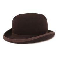 GEMVIE 4 Colors 100 Wool Felt Derby Bowler Hat For Men Women Satin Lined Fashion Party Formal Fedora Costume Magician Hat