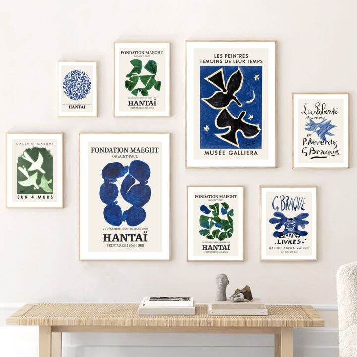 Georges Braque Simon Hantai Gallery diilhamkan lukisan kanvas seni Pop