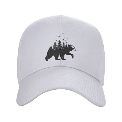 Punk Unisex Forest Bear Walking Baseball Cap Adult Adjustable Dad Hat Women Men Outdoor Hunting Caps Snapback Hats