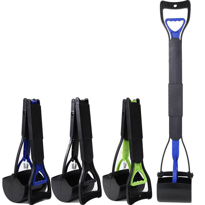 foldable-dog-pooper-scooper-cat-toilet-cleaning-shovel-outdoor-long-handle-jaw-poop-scoop-cleaning-clip-litter-pickup