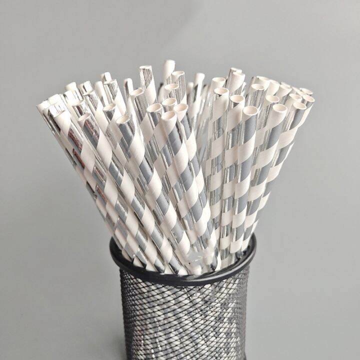 cw-20-100pcs-biodegradable-disposable-drinking-paper-straws-bronzing-foil-birthday-wedding-event-supplies