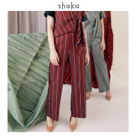 Shaka SS21 Shadow Stripe Wide Pants-PN-S210405 กางเกงขายาว ทรงขาบาน ลายทาง