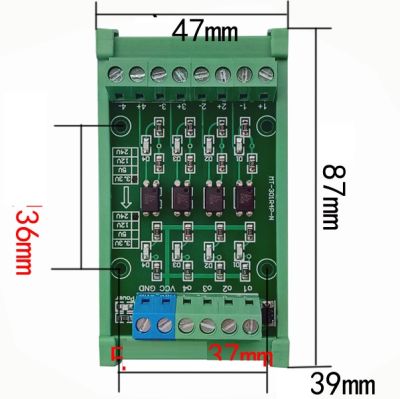 &nbsp;PLC pulse signal level voltage conversion board optocoupler isolation module Input  NPN/PNP