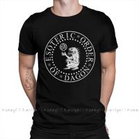 Cthulhu Lovecraft T-Shirt Men Top Quality 100% Cotton Short Esoteric Order Of Dagon Summer Sleeve Asual Shirt Loose Tees