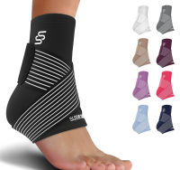 SS SLEEVE STARS Sleeve Stars Ankle Brace for Plantar Fasciitis Relief, Ankle Wrap &amp; Ankle Brace for Women &amp; Men w/ Ankle Support Strap for Sprain, Ankle Protector Sleeve, Heel Brace for Heel Pain Foot Brace (Single/Black) 1 Black