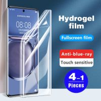 1-4Pcs soft full cover for huawei P50 P40 P30 pro P20 lite E plus hydrogel film phone screen protector protective film Not Glass