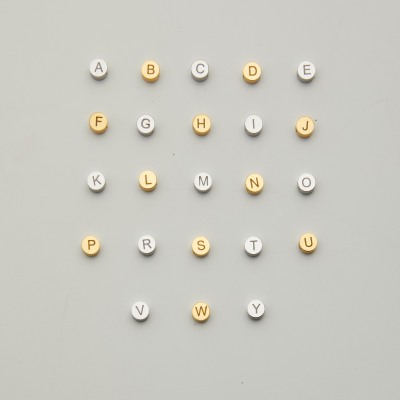 Bemet cookies alphabet pendant (เฉพาะจี้) *ใส่ได้แค่สร้อย Minimal chain 6 และ basic chain small* จี้ P เงินหมด