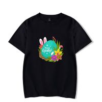 Easter Day T Shirt Women O-Neck Short Sleeve Women Tshirts Harajuku Streetwear New Anime Fashion Clothes  447D