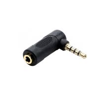 90 Degree Right Angled 3.5mm Male To Female Audio Converter Adapter Connector L Type Stereo Earphone Microphone 4 Pole Jack Plug