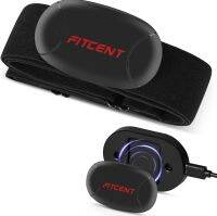 Fittent 5.3 Khz ชาร์จซ้ำได้,มด + สายรัดเครื่องวัดชีพจรอกบลูทูธเซ็นเซอร์ HR กันน้ำสำหรับ Polar Wahoo Peloton Zwift