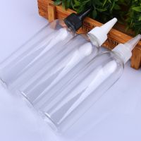 【YF】┅¤  30ml 1oz 50ml 60ml 100ml 2oz 8oz 120ml 150ml 200ml 250ml 300ml plastic round clear pet bottle with Twist Top Caps for glue