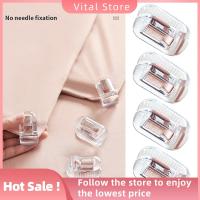 VITAL STORE 4/6pcs ของใหม่ โปร่งใส/สีเขียว คลิปมุมมุม ที่ยึดหัวเข็มขัดที่นอนแบบไม่มีเข็ม ที่หนีบมุม ผ้าห่มคลุมพรม ผ้าปูที่นอนป้องกันลื่น คลิปกันลื่น