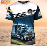 IN STOCK XZX) Personalized (ALL Name Love Trucker Truck Art - 3D Printed T-shirt 10 (FREE NAME PERSONALIZED)