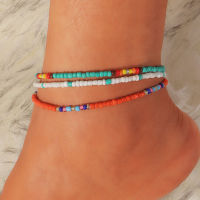 3ชิ้นเซ็ตโบฮีเมียนที่มีสีสันลูกปัด Anklets สำหรับผู้หญิงฤดูร้อน Ocean Beach Handmade สร้อยข้อมือข้อเท้าเท้าขาเครื่องประดับชายหาด Gift