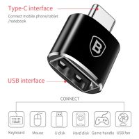 TX ✫ถูกแท้Baseus OTG หัวแปลง Adapter TYPE C Male to USB  Micro Female อะแดปเตอร์ อแดปเตอร์ 2.4Aღ