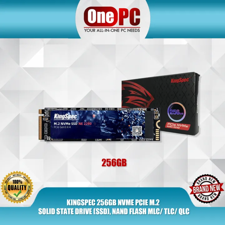 KINGSPEC 256GB NVME PCIE M.2 SOLID STATE DRIVE (SSD), NAND FLASH MLC