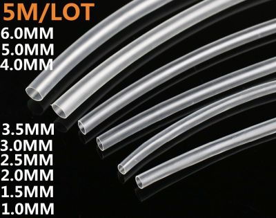 5METER/LOT 1mm  3.5mm 4mm 5mm 6mm transparent Heat Shrink Tubing Tube Cable Management