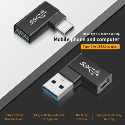 FDYE45 สมุดบันทึก สมาร์ทโฟน แบบพกพา 90 องศา ตัวแปลงข้อมูล USB 3.0 เพื่อพิมพ์ C แฟลชไดร์ฟ อะแดปเตอร์ OTG ปลั๊กชาร์จ ตัวแปลง USB 3.0 ตัวเชื่อมต่อ OTG