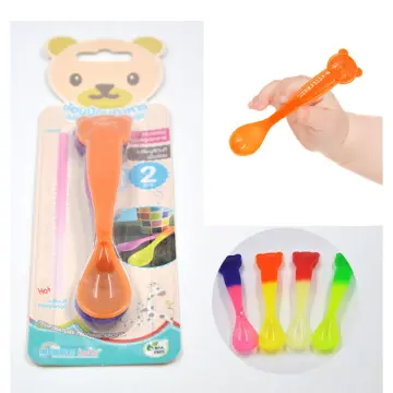 1 PC Temperature Sensing Spoon for Kids Boys Girls Baby Silicone Spoon Fork  Feeding Baby Spoons