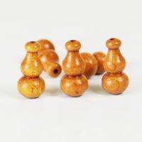 [COD] gourd straight hole bead curtain wooden door porch partition 15x30MM one peach