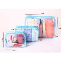 Tas Renang Tahan Air Transparan Baru Tas Penyimpanan Perlengkapan Mandi Perjalanan Olahraga Tas Ponsel Kering Organizer PVC Bening Ritsleting