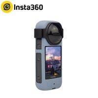 เคสป้องกันซิลิโคน Insta360 X3พร้อมเชือกป้องกันการสูญเสียสายรัดข้อมือเพื่อความปลอดภัยปรับได้หมวกพนักงานรักษาความปลลอดภัยอุปกรณ์เสริม