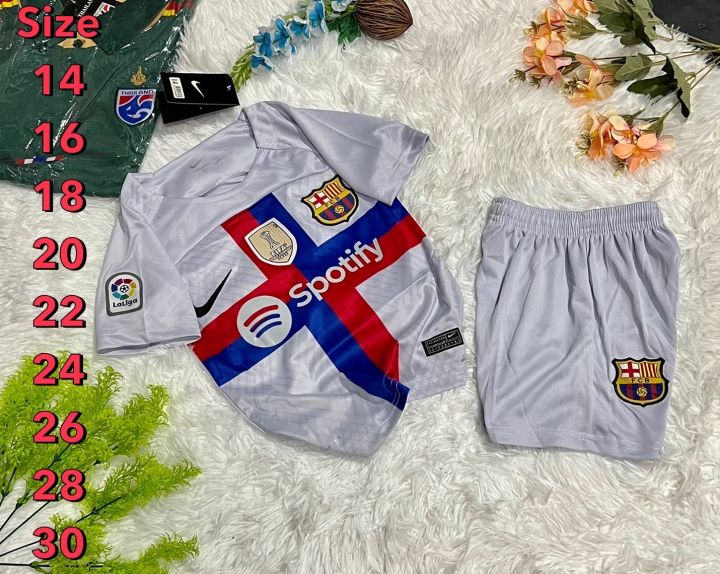 ชุดฟุตบอลเด็ก-เสื้อ-กางเกง-สินค้าเกรด-a-พร้อมส่งในไทย