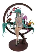 Beautiful Girl Hatsune Shaohua Cheongsam Hatsune 1/7 Sitting Posture Figure Future Ornament Model 【AUG】