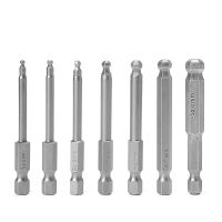 7 Pcs 65mm Magnetic Ball End Hexagon Head Hex Screwdriver Bits Drill Tools 2.5