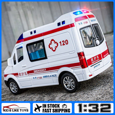 รถ1:32รถฉุกเฉิน Benz โมเดลรถยนต์ของเล่นอัลลอยรถพยาบาลทำจากโลหะ120สำหรับยานพาหนะ Kids Toys รถเก็บงานอดิเรก