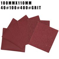 100x110mm Backing Velvet Red Sand Dry Abrasive Sandpaper Square Sand Automotive Metal Wood Furniture Sanding Grinding Polishing