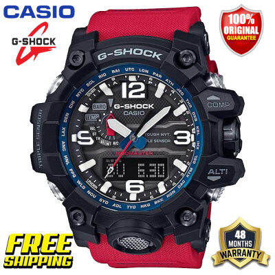 G-Shock GWG1000 MUDMASTER ของแท้ผู้ชายกีฬานาฬิกาเซ็นเซอร์คู่เคลื่อนไหวกลางแจ้งกันกระแทกกันน้ำโคลนอัตโนมัติยกไฟรับประกันสี่ปี GWG-1000RD-4A1