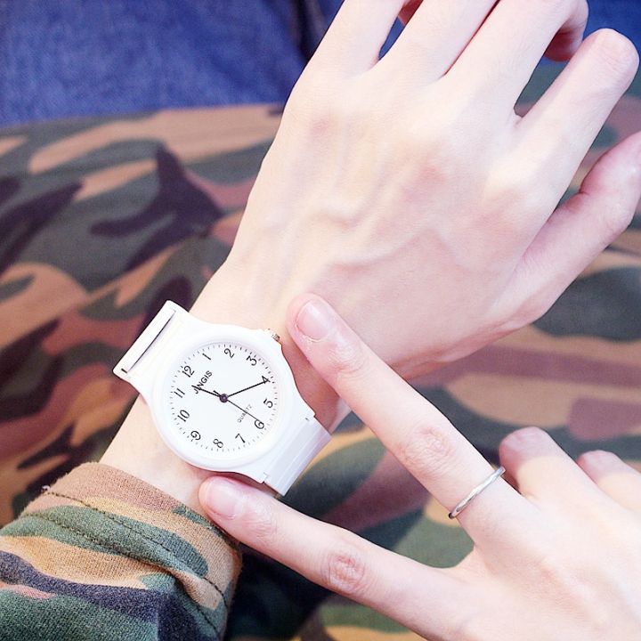 นาฬิกาข้อมือ-สายซิลิโคน-สไตล์เรียบง่าย-สำหรับผู้หญิง-1-ชิ้น