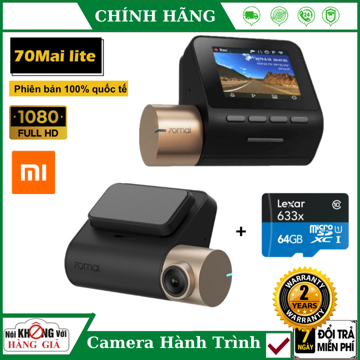 (PHIÊN BẢN QUỐC TẾ - Bảo hành 24 tháng) Camera Hành Trình Xiaomi 70mai ...