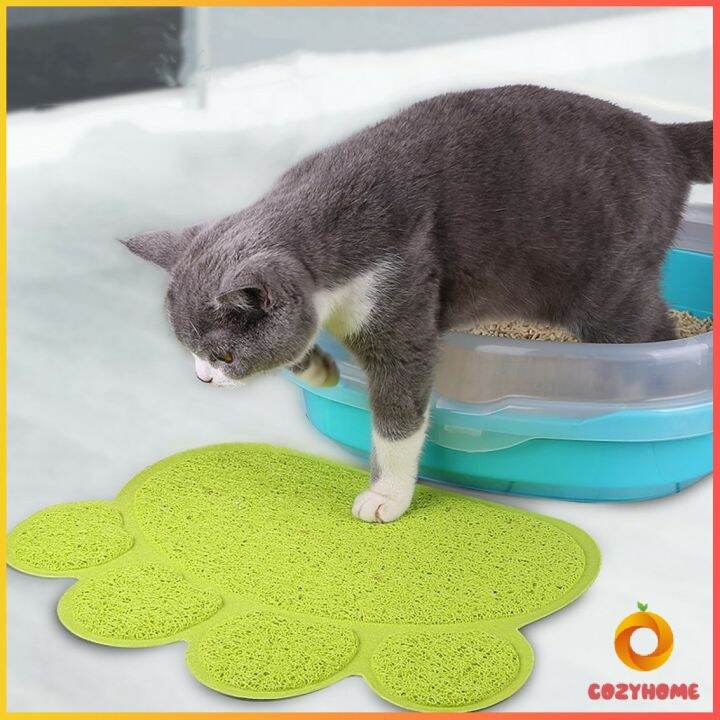 Cozy แผ่นดักทรายแมว แผ่นดักทรายแมว พรมอุ้งเท้าแมวลับเล็บแมว Cat litter