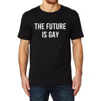 Lyprerazy Mens The Future Is Gay Funny Printed Tshirt