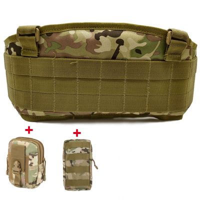 Molle War Battle Belt Tactical Men Army Military Nylon Belt Girdle Police Hunting Bag Carrier Soft Padded Waistband