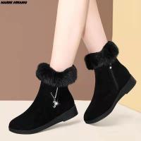 Winter Boots Women  New Thick Plush Warm Snow Boots Women Zipper Comfortable Outdoor Ankle Boots Casual Cotton Shoes