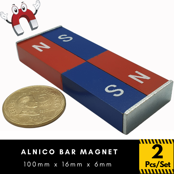 2 Pcs Alnico Bar Physics Science Permanent Strong for Education