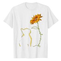 Cats Sunflower Print T Shirt Women Short Sleeve T-Shirt Women Round Neck Loose Casual Women Tshirt Ropa De Mujer Y9WJ