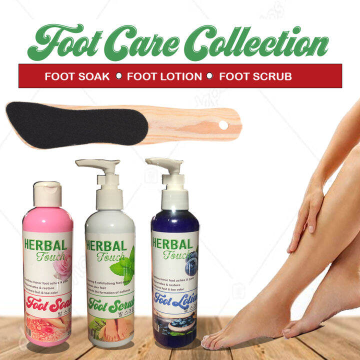 4in1 Bundle Foot Spa Care Collections Foot Soak, Foot Scrub, Foot Lotion, & Foot File Set