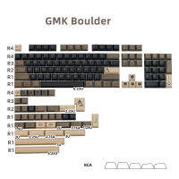 140ปุ่มชุด GMK Boulder Keycaps PBT Dye Subbed Key Caps KCA โปรไฟล์ Keycap สำหรับ Keychron Q1 Q2 K2 65 75 Anne GH60 GK64โป๊กเกอร์