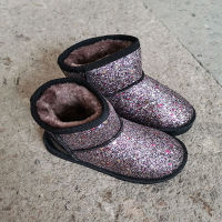 New Arrival 2021 Bling Winter Shoes for Girls Plush Toddler Boy Boots Kids Keeping Warm Baby Snow Boots Children Shoes A11101