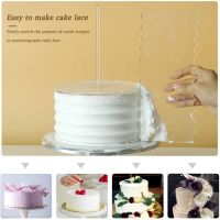 11Pcs Acrylic Cake Disk Set Circle Base Boards with Center Hole Pillar Comb Scrapers Dowel Rod Butter Cream Cake Decorating Tool