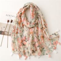 【Miki Xinyuan】2022แฟชั่น Abstracttassel Viscose Shawl ScarfHighWrap ThinStoleHijab 180x90Cm