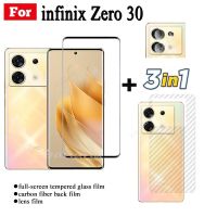 ฟิล์มกระจกเทมเปอร์ Infinix Zero 30 5G สำหรับ Infinix Zero30 Zero 3 0 3 In 1เลนส์กล้องถ่ายรูปแก้วฟิล์มกันรอยป้องกันเต็มพื้นที่ของหน้าจอ