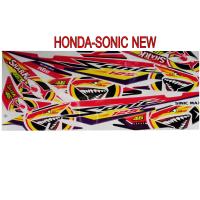 สติ๊กเกอร์ติดรถมอเตอร์ไซด์ลายการ์ตูน สำหรับ HONDA-SONIC NEWฉลาม ชมพู46