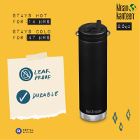 Klean Kanteen ขวดน้ำเก็บอุณหภูมิ รุ่น TKWide 2021 ขนาด 20 oz ของแท้ TWIST CAP ฝามีหลอด