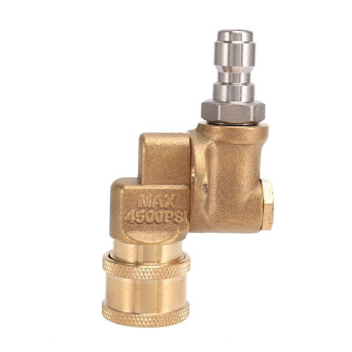 Quick Connecting Pivoting Coupler For Pressure Washer Spray Nozzle Cleaning Hard To Reach Areas